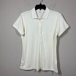 Lady Hagen Womens Size Medium Golf Polo Shirt Yellow Collared Short Sleeves